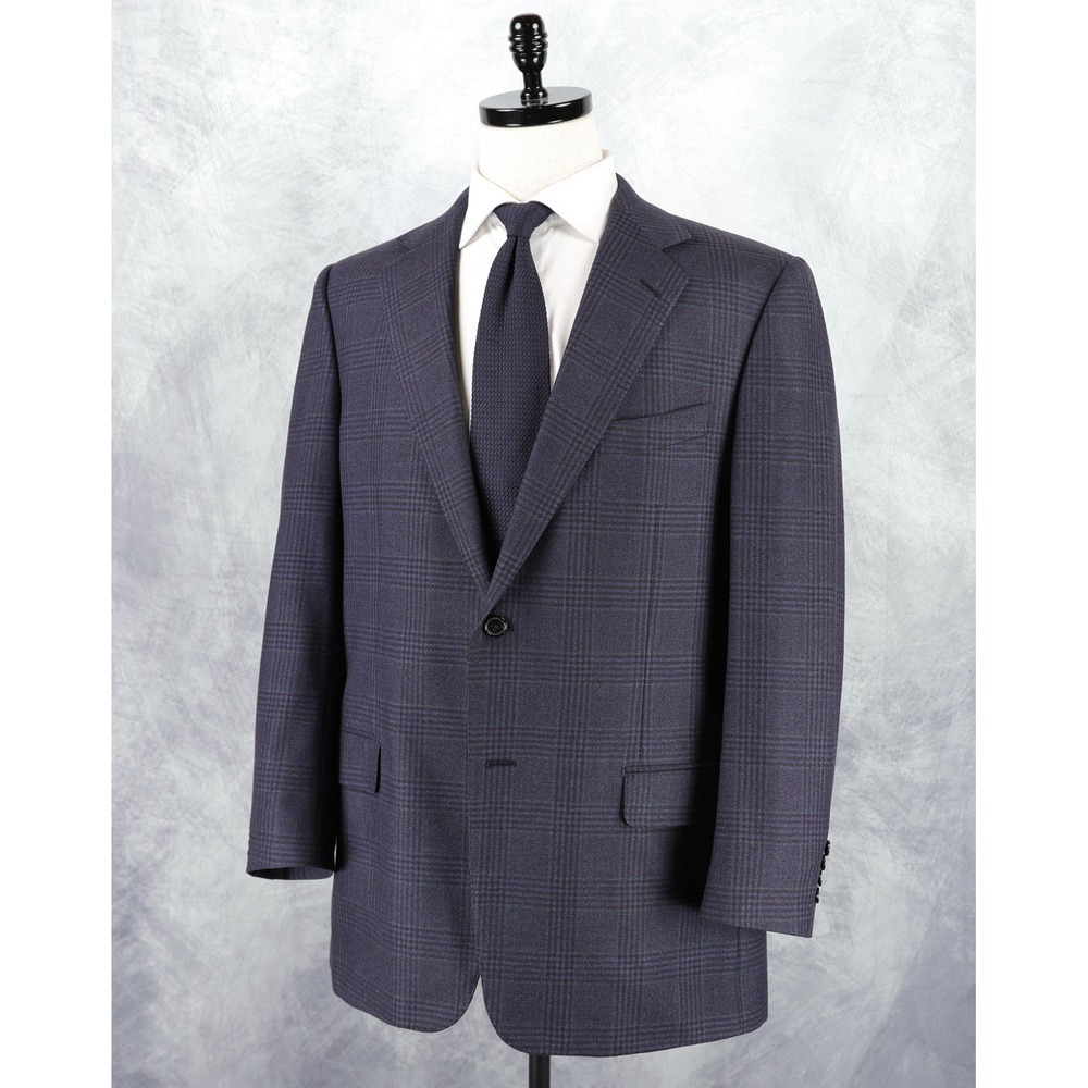 Ermenegildo Zegna Sport Coat 44R US Made Italy Wool Glen Plaid Check Blazer - Picture 4 of 10